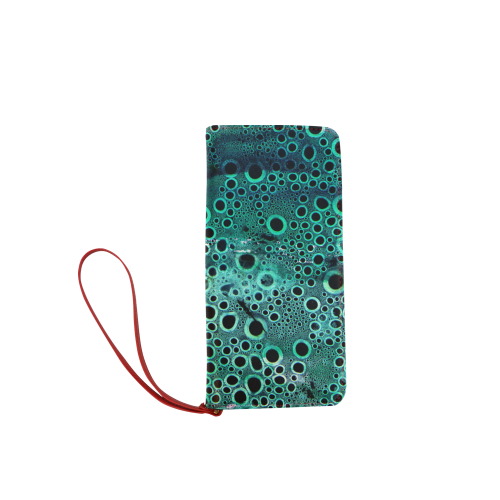 Green Bubbles Women's Clutch Wallet (Model 1637)