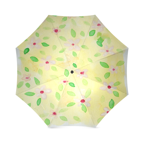 watercolor flower pattern Foldable Umbrella (Model U01)