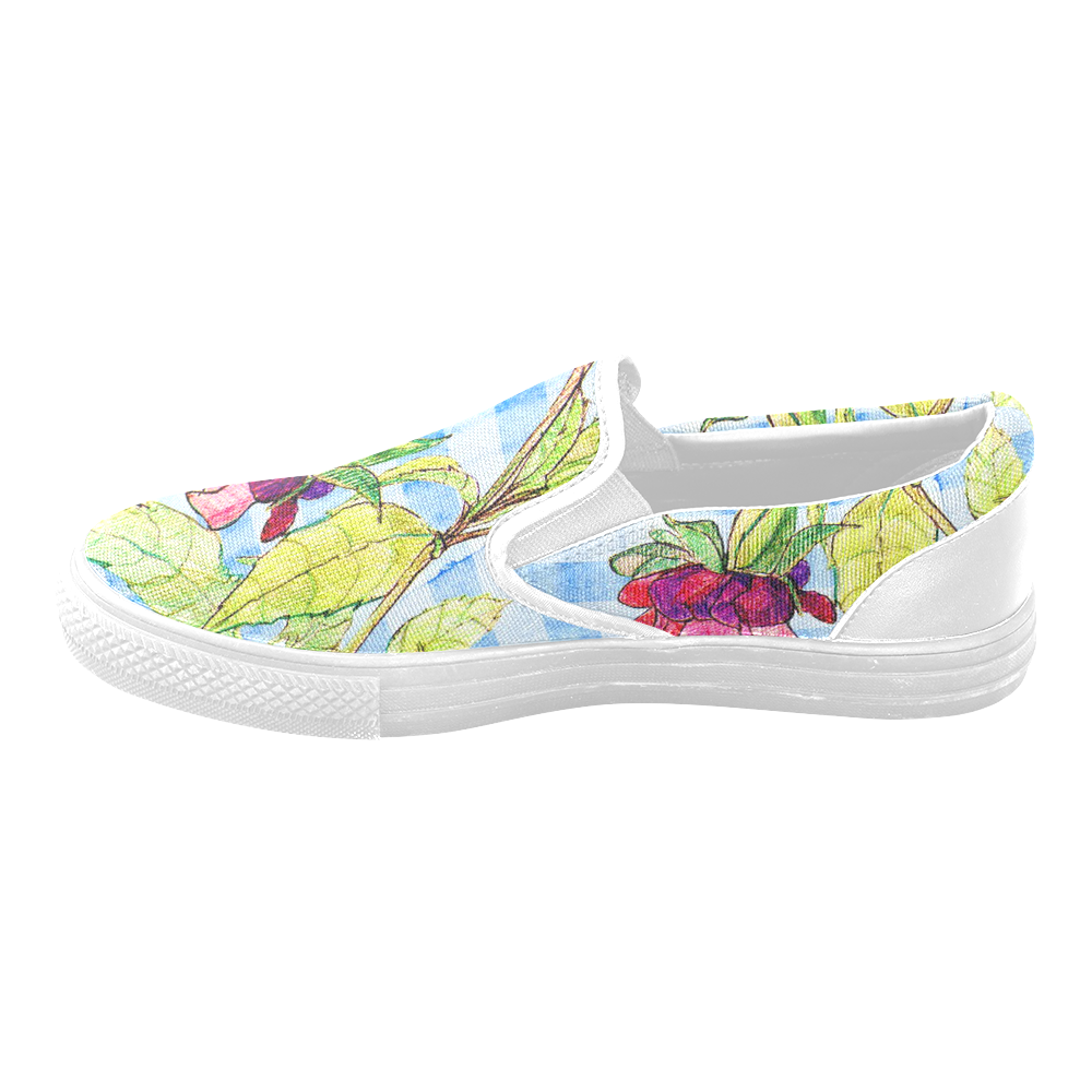 Rose Garden Women's Unusual Slip-on Canvas Shoes (Model 019)