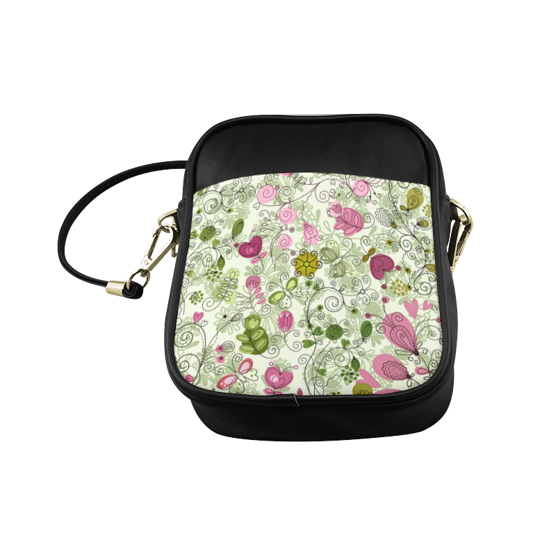 doodle flowers Sling Bag (Model 1627)