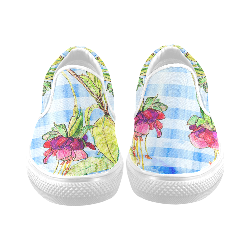 Rose Garden Women's Unusual Slip-on Canvas Shoes (Model 019)