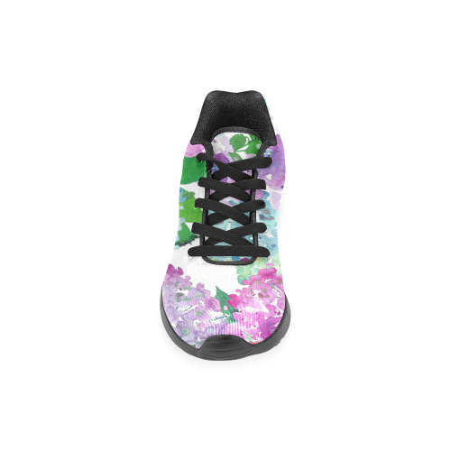 Watercolor Hydrangea Women’s Running Shoes (Model 020)