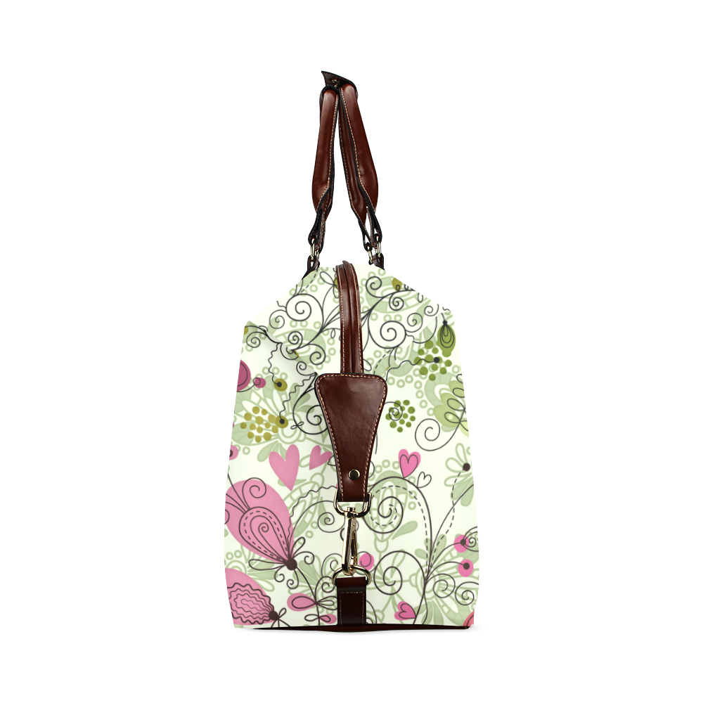 doodle flowers Classic Travel Bag (Model 1643)