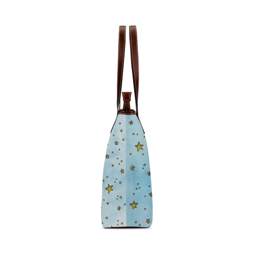 watercolor stars pattern Shoulder Tote Bag (Model 1646)