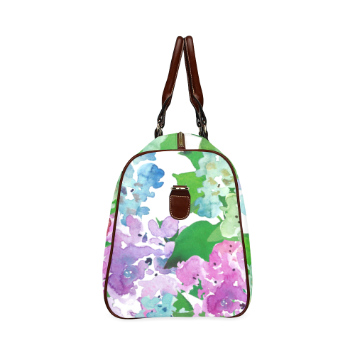 Watercolor Hydrangea Waterproof Travel Bag/Small (Model 1639)
