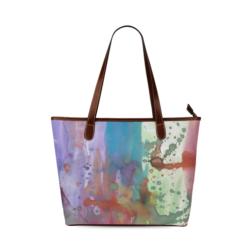 watercolor abstract painting Shoulder Tote Bag (Model 1646)