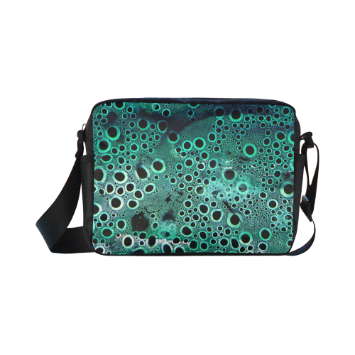 Green Bubbles Classic Cross-body Nylon Bags (Model 1632)