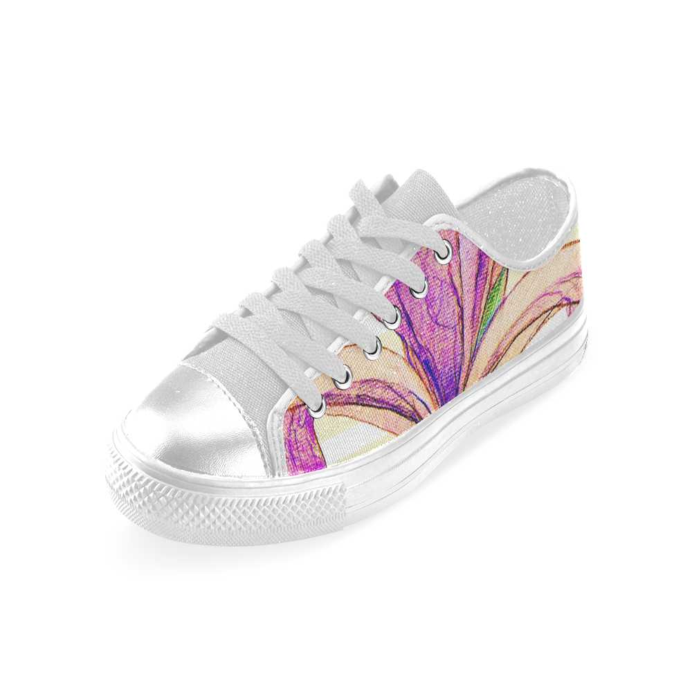 Purple Iris Women's Classic Canvas Shoes (Model 018)