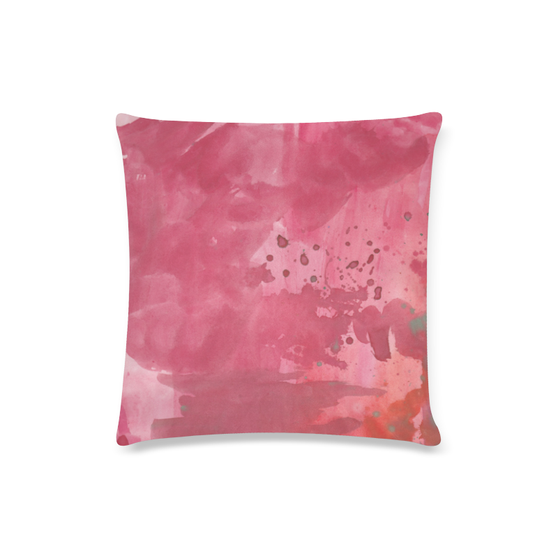 watercolor abstract art Custom Zippered Pillow Case 16"x16"(Twin Sides)