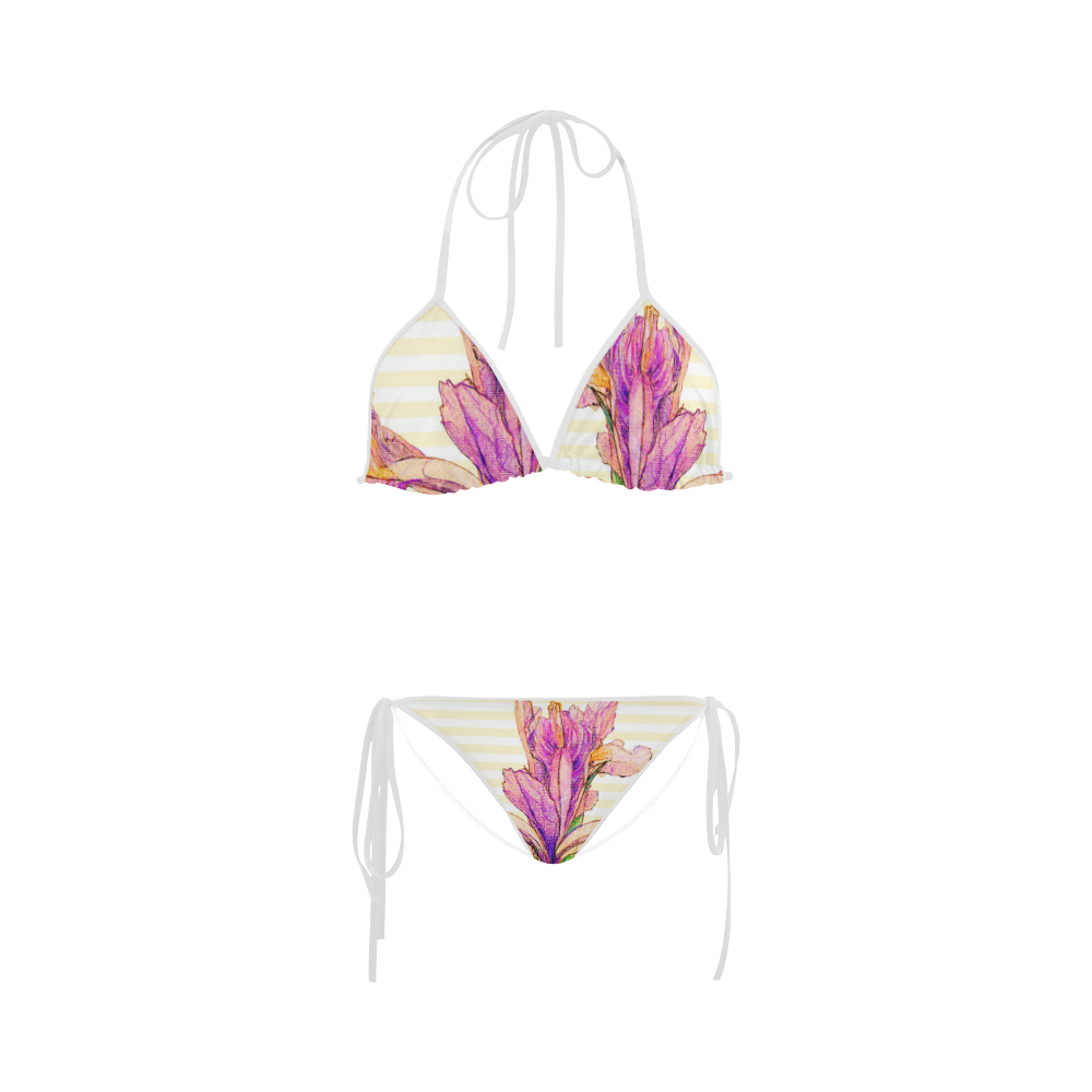 Purple Iris Custom Bikini Swimsuit