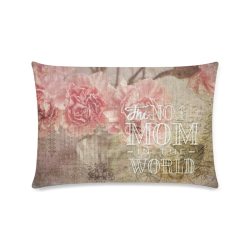 Vintage carnations for the best mom Custom Rectangle Pillow Case 16"x24" (one side)