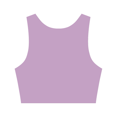 Violet Tulle Color Accent Women's Crop Top (Model T42)