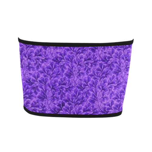 Vintage Floral Lace Leaf Amethyst Purple Bandeau Top