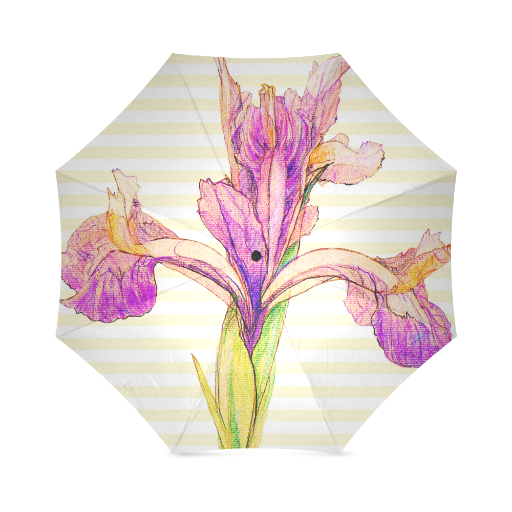 Purple Iris Foldable Umbrella (Model U01)