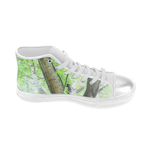 Tree Women's Classic High Top Canvas Shoes (Model 017)