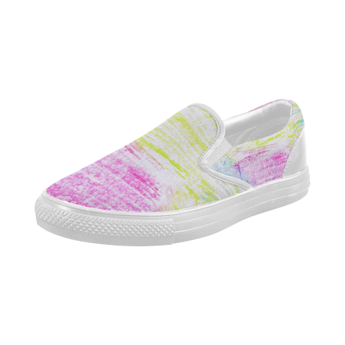 Colorful Women's Slip-on Canvas Shoes (Model 019)
