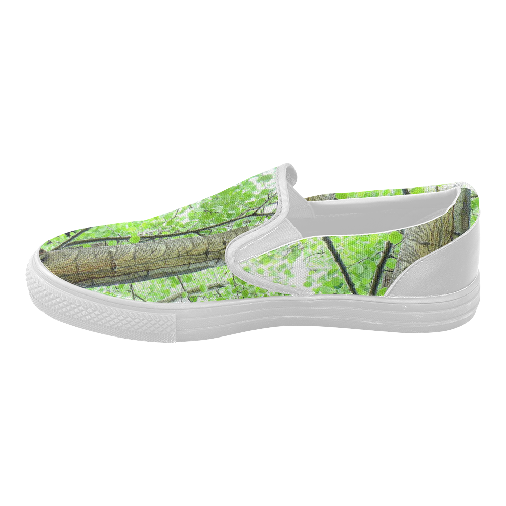 Tree Women's Slip-on Canvas Shoes (Model 019)