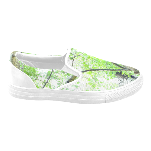 Tree Women's Unusual Slip-on Canvas Shoes (Model 019)