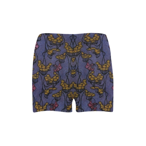 Art Nouveau Floral Briseis Skinny Shorts (Model L04)