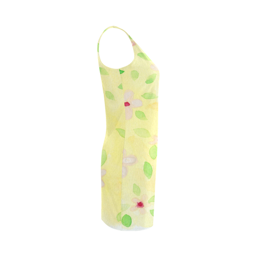 watercolor flower pattern Medea Vest Dress (Model D06)