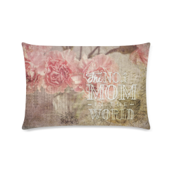 Vintage carnations for the best mom Custom Zippered Pillow Case 16"x24"(Twin Sides)