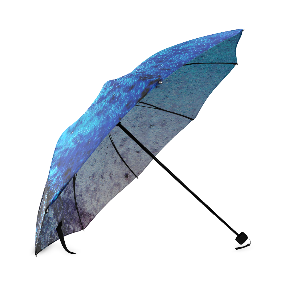 Textured Blue Foldable Umbrella (Model U01)