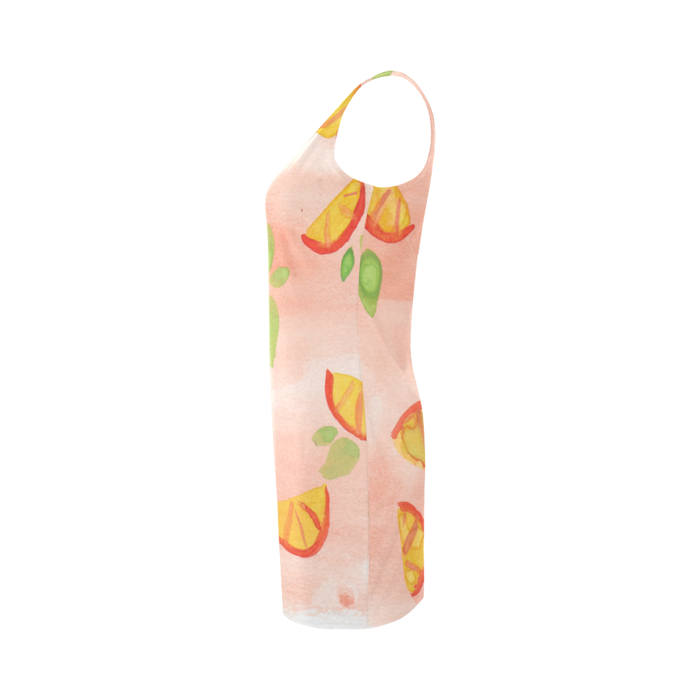 watercolor fruit slices Medea Vest Dress (Model D06)