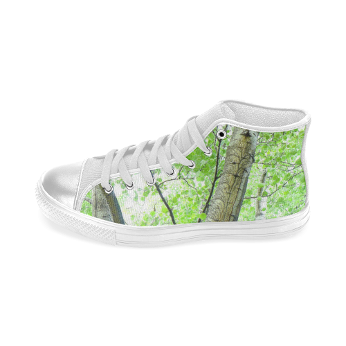 Tree Women's Classic High Top Canvas Shoes (Model 017)