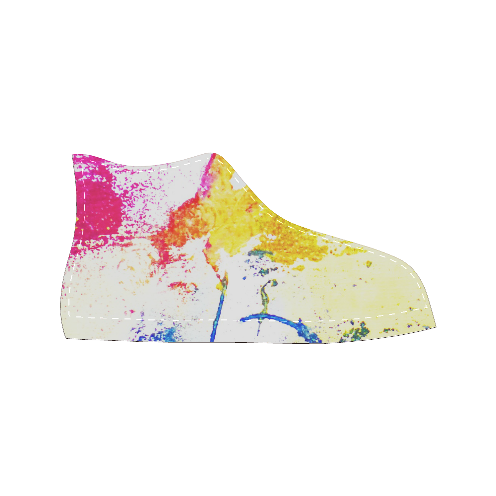 Yellow Dream Women's Classic High Top Canvas Shoes (Model 017)