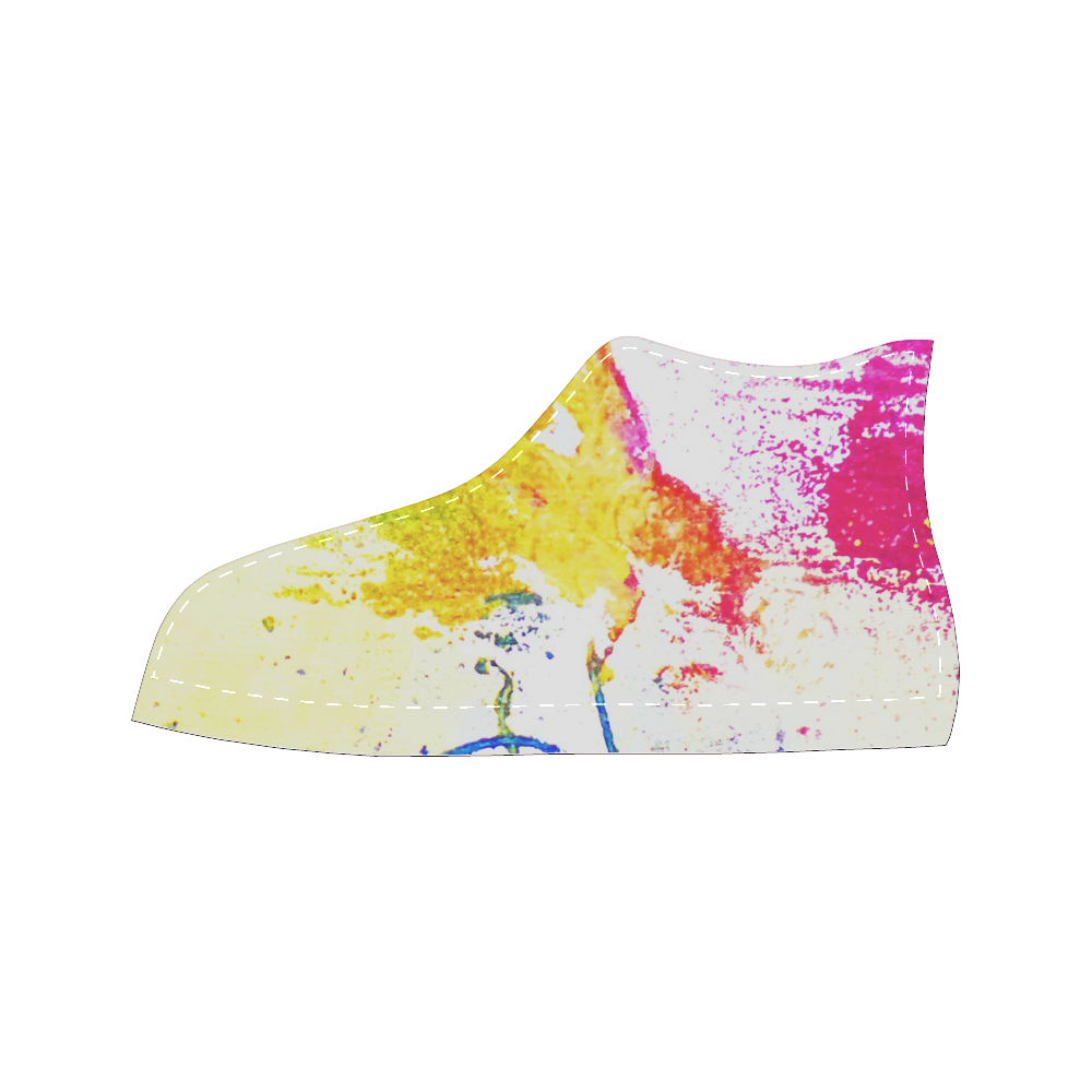 Yellow Dream Women's Classic High Top Canvas Shoes (Model 017)