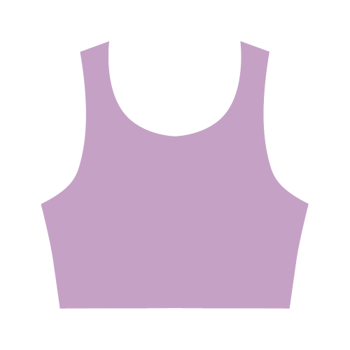 Violet Tulle Color Accent Women's Crop Top (Model T42)