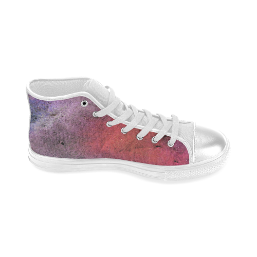 Colorful Old Metal Women's Classic High Top Canvas Shoes (Model 017)