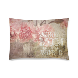 Vintage carnations for the best mom Custom Zippered Pillow Case 20"x30" (one side)