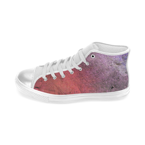Colorful Old Metal Women's Classic High Top Canvas Shoes (Model 017)