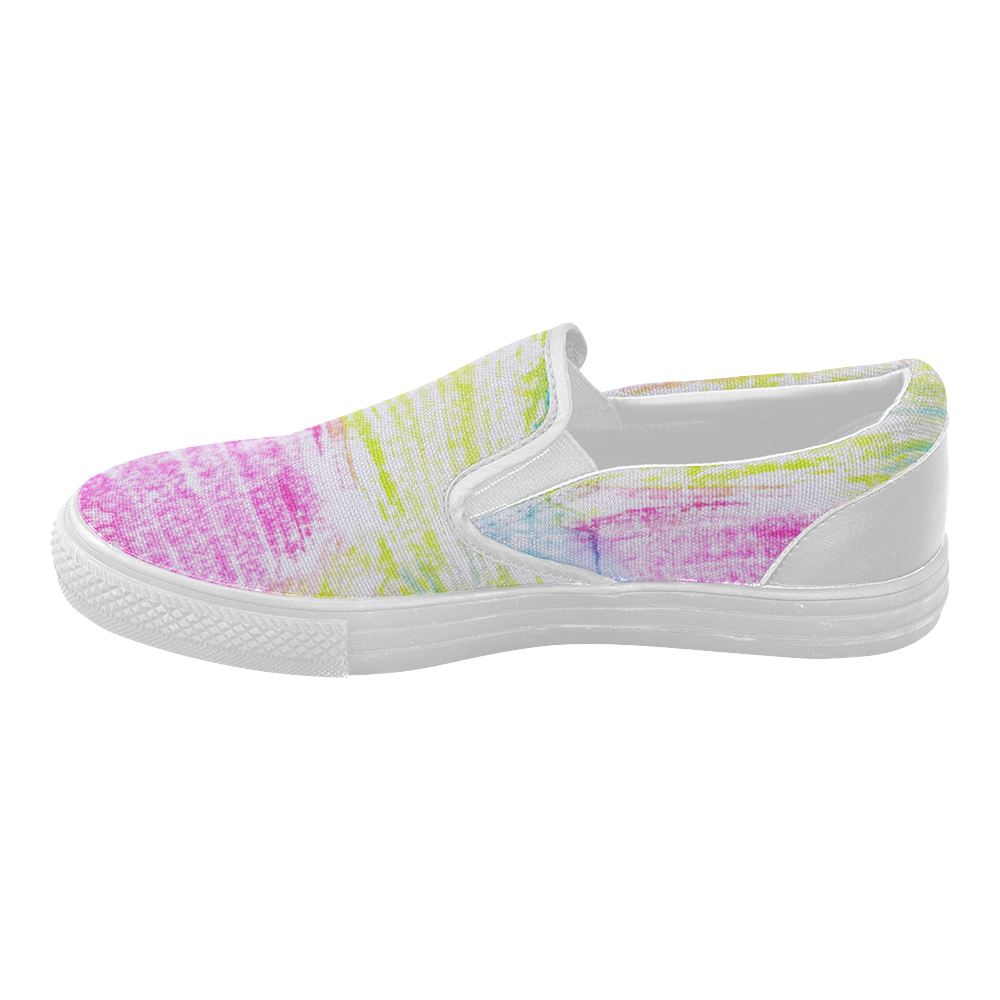 Colorful Women's Slip-on Canvas Shoes (Model 019)