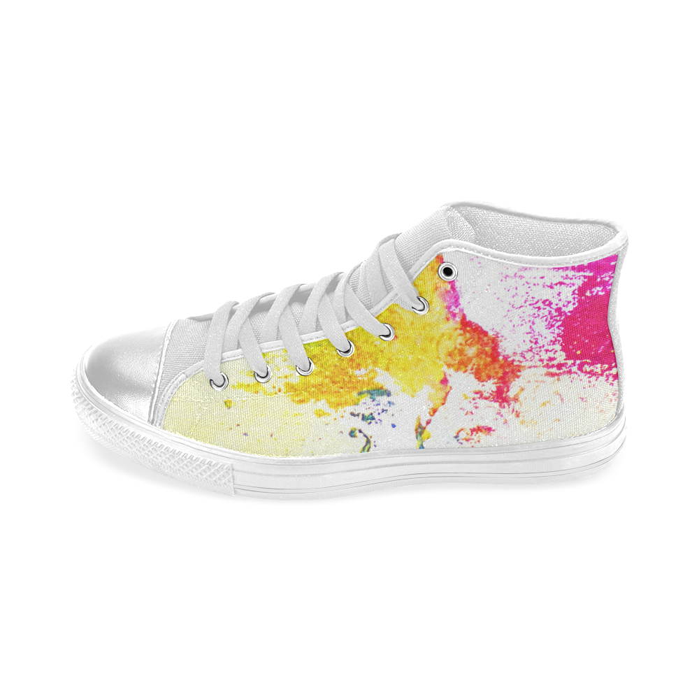 Yellow Dream Women's Classic High Top Canvas Shoes (Model 017)