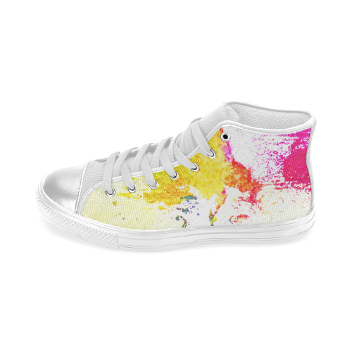 Yellow Dream Women's Classic High Top Canvas Shoes (Model 017)