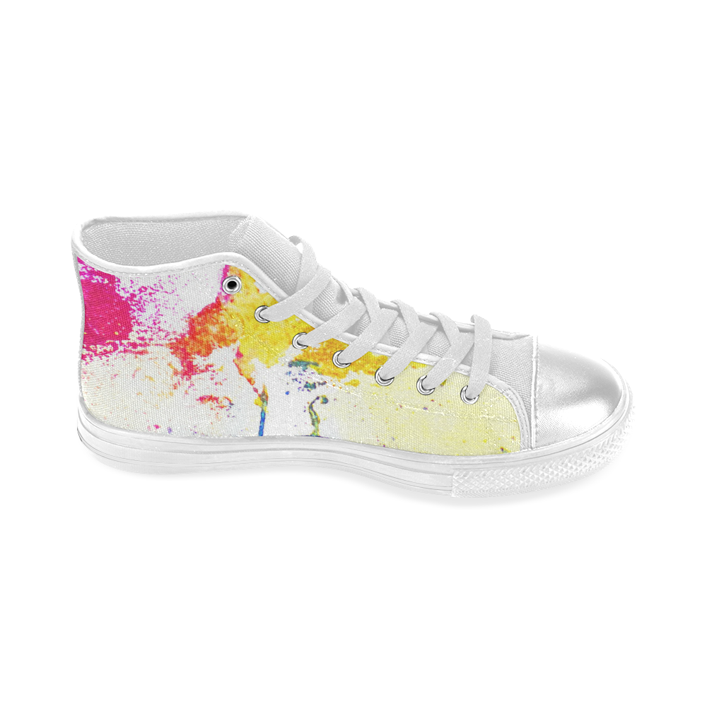 Yellow Dream Women's Classic High Top Canvas Shoes (Model 017)