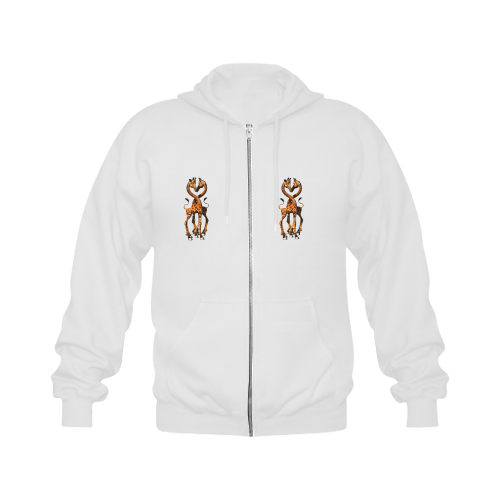 Funny giraffe Gildan Full Zip Hooded Sweatshirt (Model H02)