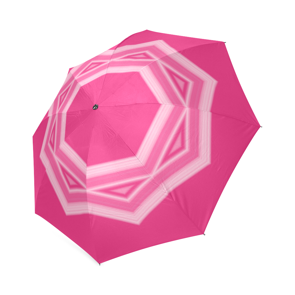 Hyacinth Pink Geometric Foldable Umbrella (Model U01)