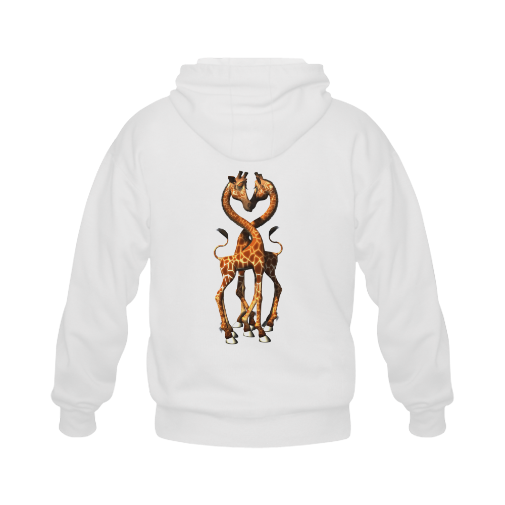 Funny giraffe Gildan Full Zip Hooded Sweatshirt (Model H02)