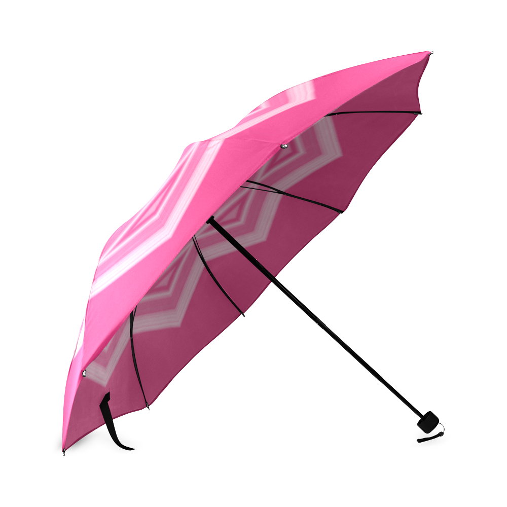 Hyacinth Pink Geometric Foldable Umbrella (Model U01)