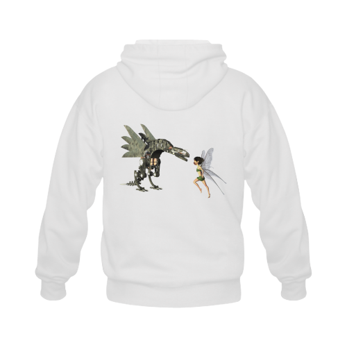 Dragon with fairy Gildan Full Zip Hooded Sweatshirt (Model H02)