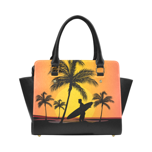 Tropical Surfer at Sunset Classic Shoulder Handbag (Model 1653)