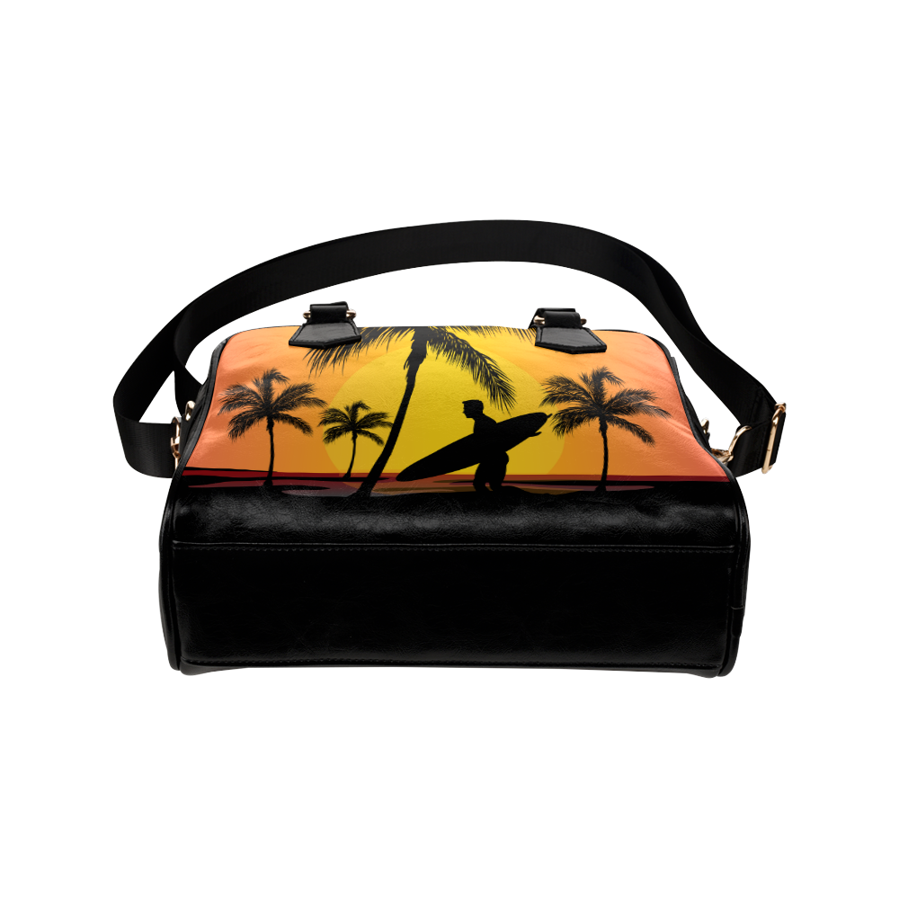 Tropical Surfer at Sunset Shoulder Handbag (Model 1634)