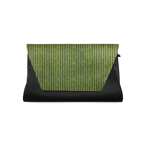 Green Glitter Stripe Clutch Bag (Model 1630)