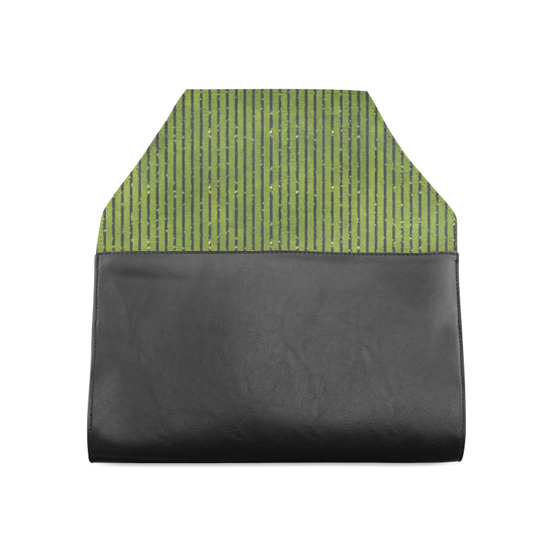 Green Glitter Stripe Clutch Bag (Model 1630)