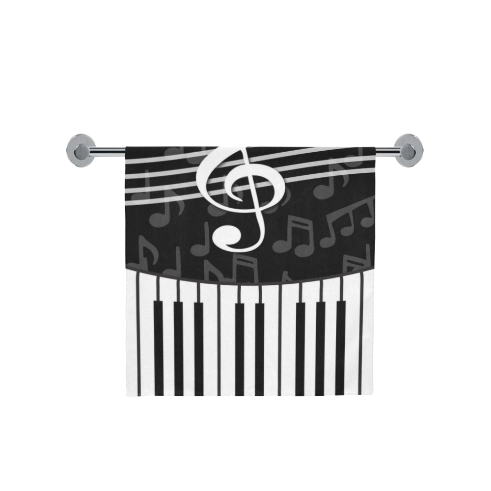 Stylish Music Piano Keys and Treble Clef Bath Towel 30"x56"