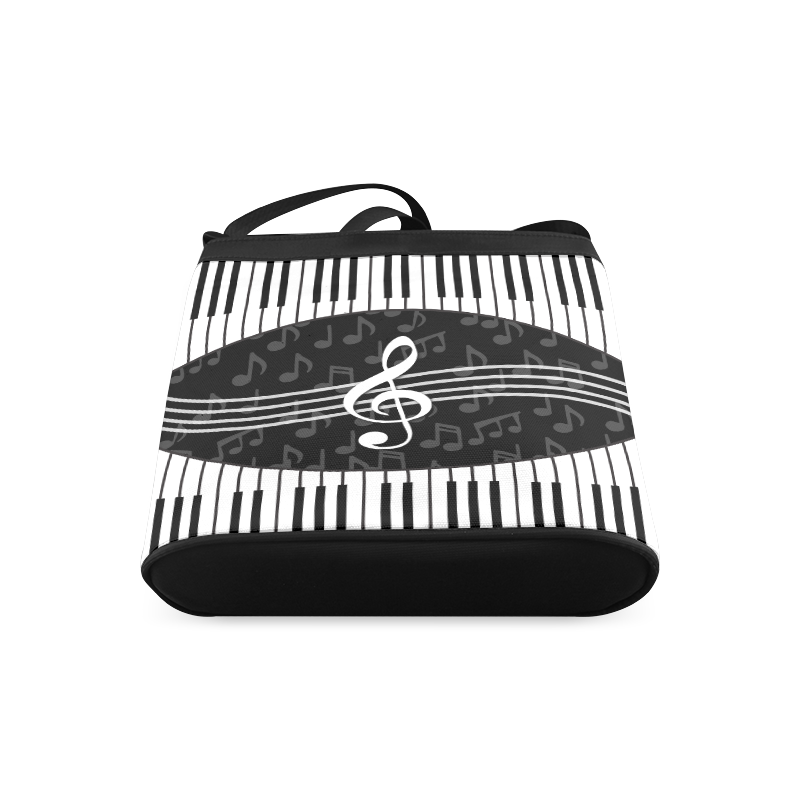 Stylish Music Piano Keys and Treble Clef Crossbody Bags (Model 1613)