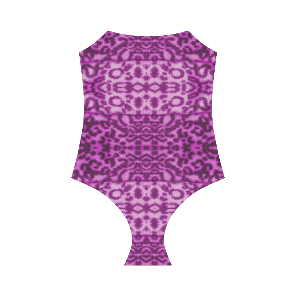 Lion In Purple Strap Swimsuit ( Model S05)